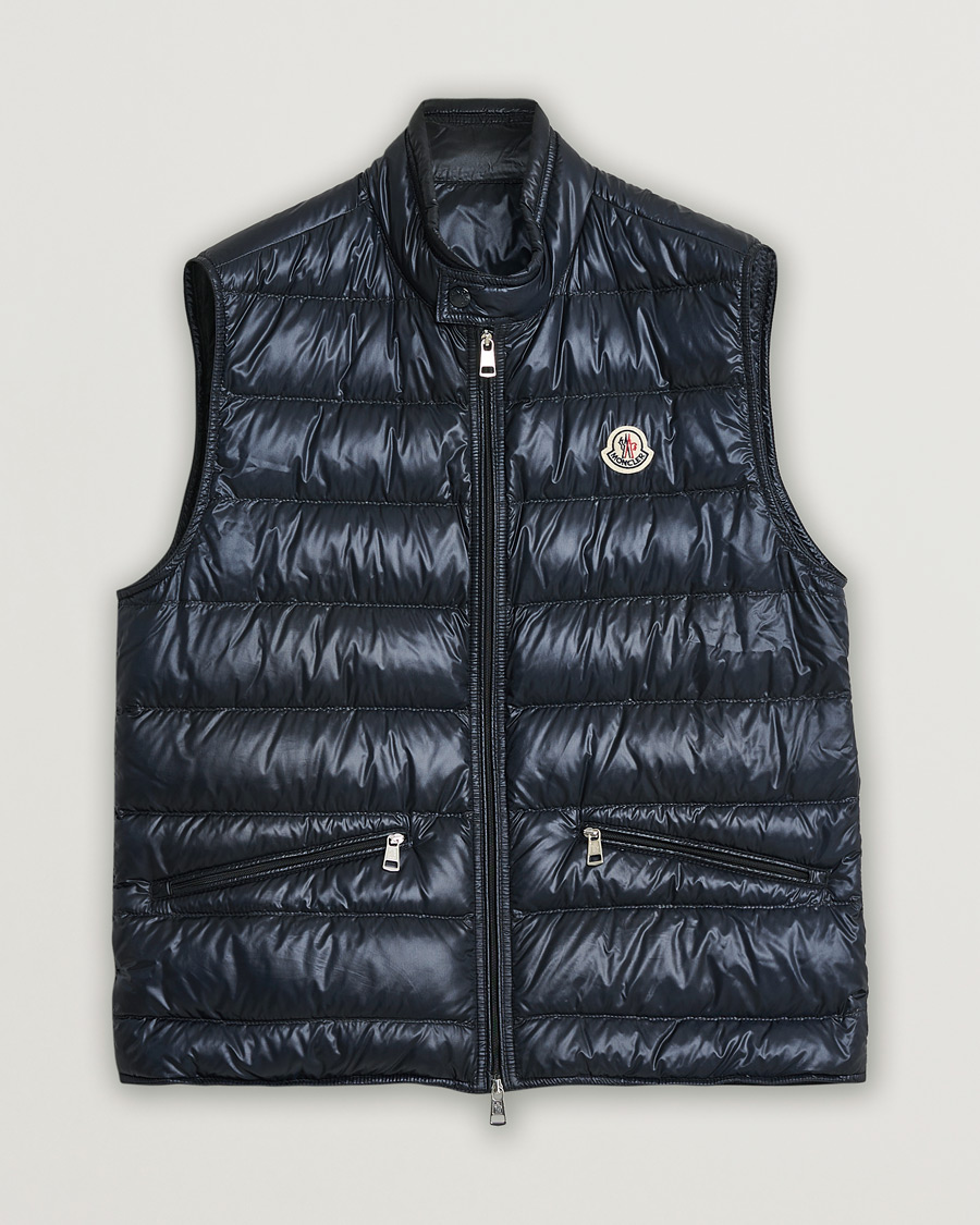 Homme | Moncler Gui Vest Navy | Pre-owned | Moncler Gui Vest Navy