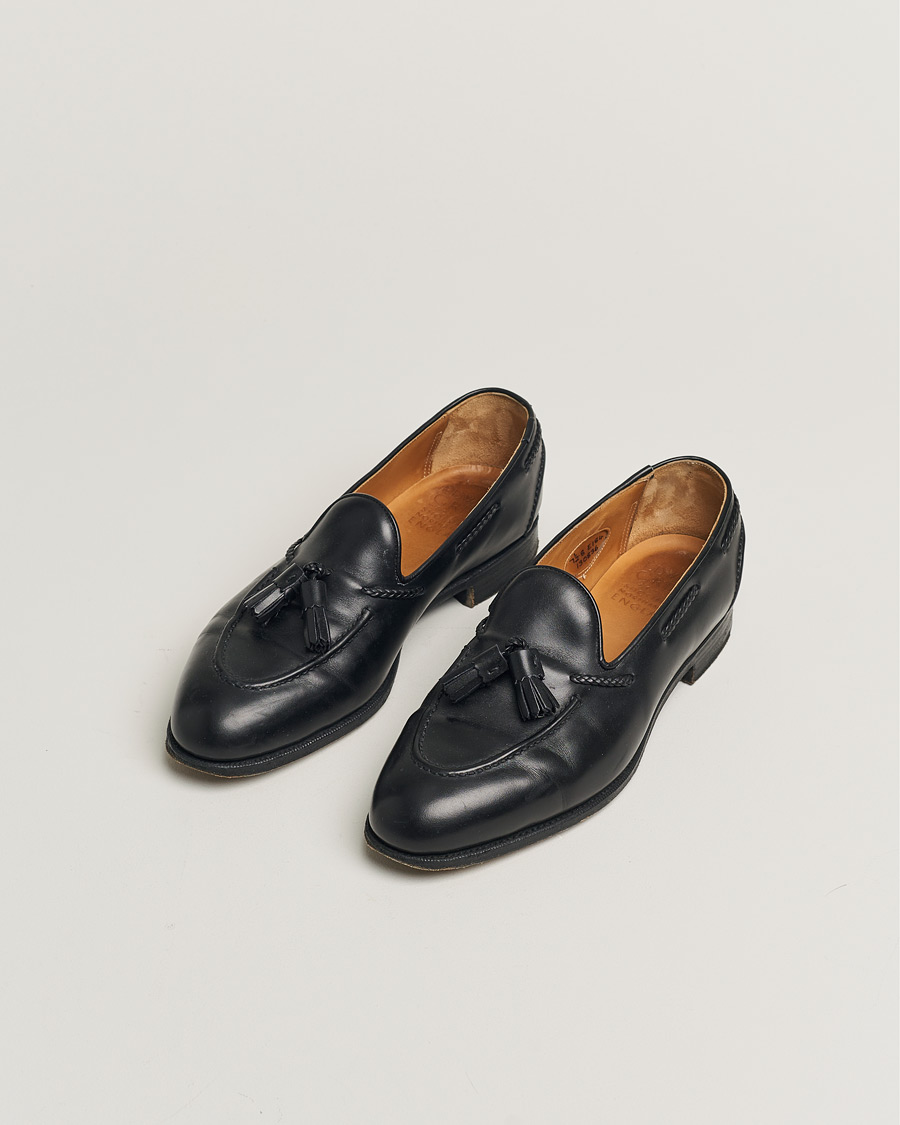 Homme | Edward Green Belgravia Tassel Loafer Black Calf | Pre-owned | Edward Green Belgravia Tassel Loafer Black Calf