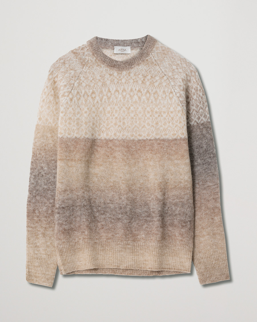 Homme | Pulls Et Tricots | Pre-owned | Altea Norwegian Jacquard Alpaca Sweater Beige