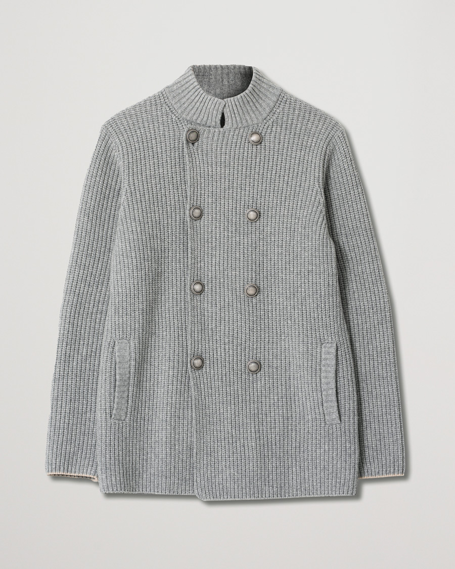 Homme | Pulls Et Tricots | Pre-owned | Brunello Cucinelli Double Breasted Cashmere Cardigan Jacket Grey Melange