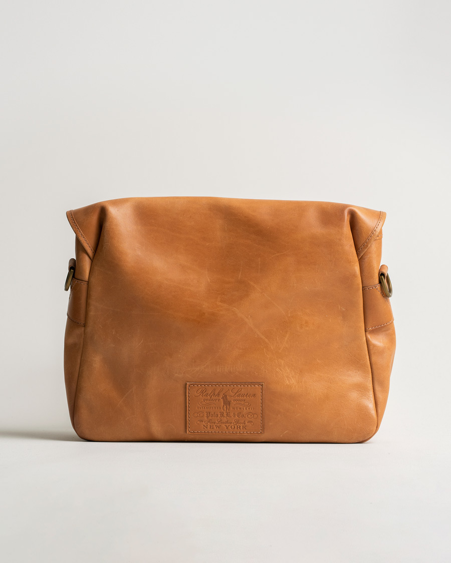 Homme | Polo Ralph Lauren Leather Duffle Bag Natural | Pre-owned | Polo Ralph Lauren Leather Duffle Bag Natural