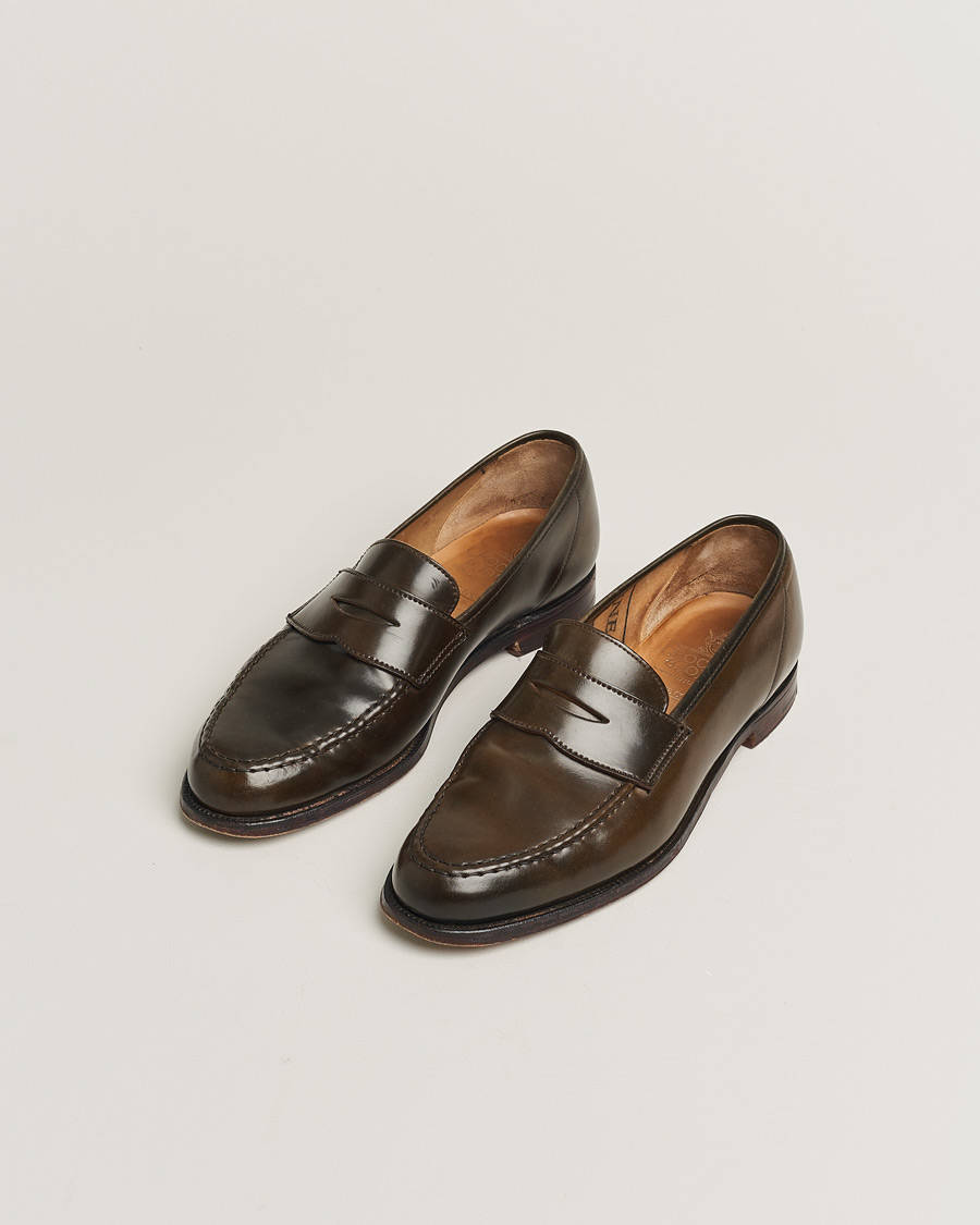 Homme | Crockett & Jones Harvard Unlined Loafer Dark Brown Cordovan | Pre-owned | Crockett & Jones Harvard Unlined Loafer Dark Brown Cordovan