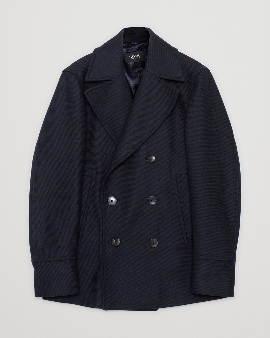 Homme | Manteaux Et Vestes | Pre-owned | BOSS Hyde Peacoat Dark Blue