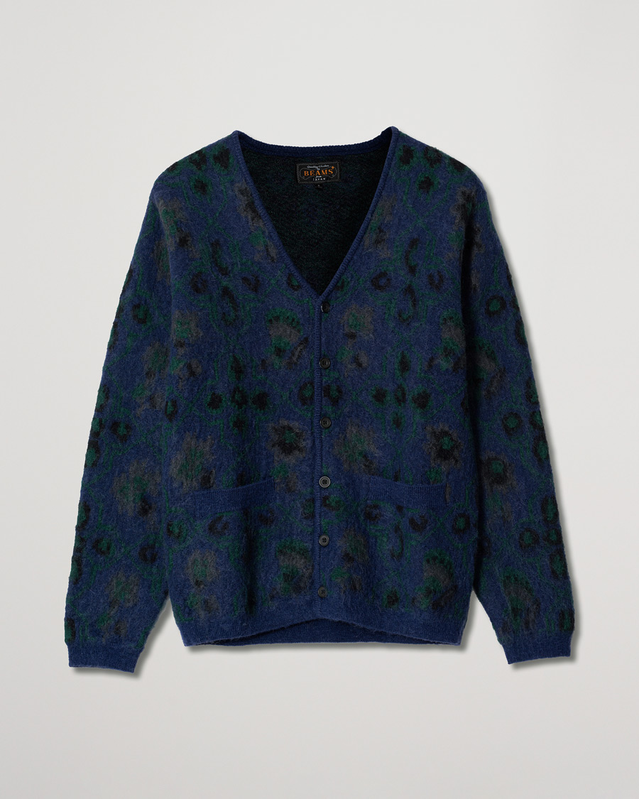 Homme | Pulls Et Tricots | Pre-owned | BEAMS PLUS Botanical Jacquard Cardigan Navy
