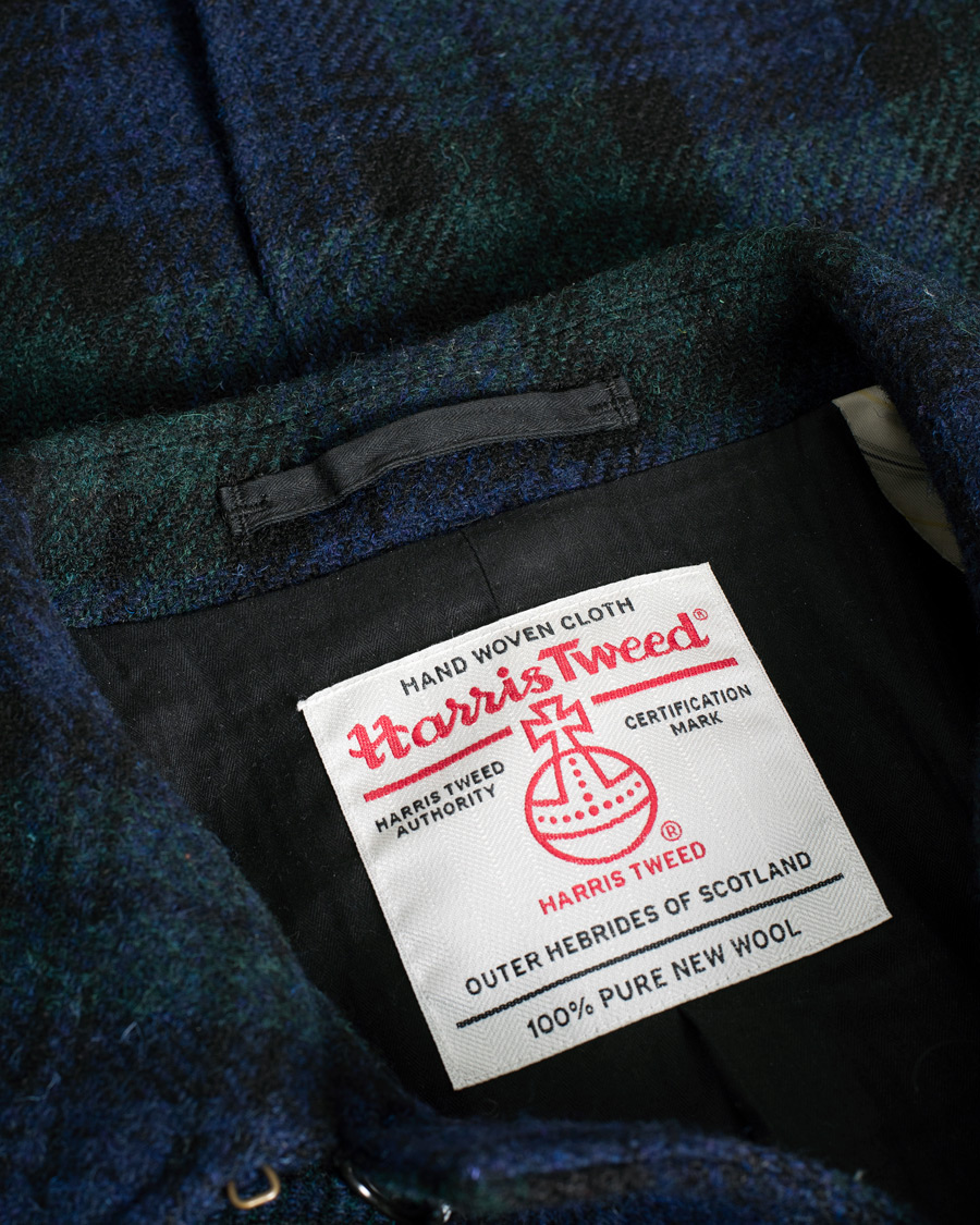 Homme | Manteaux Et Vestes | Pre-owned | BEAMS PLUS Balmacaan Harris Tweed Coat Blackwatch