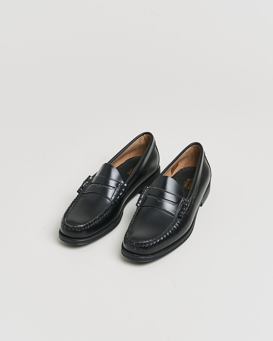 Homme | G.H. Bass Easy Weejuns Larson Penny Loafers Black Leather 43 | Pre-owned | G.H. Bass Easy Weejuns Larson Penny Loafers Black Leather 43
