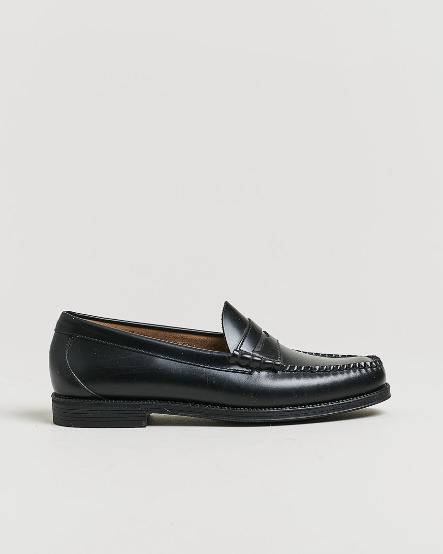 Homme | G.H. Bass Easy Weejuns Larson Penny Loafers Black Leather 43 | Pre-owned | G.H. Bass Easy Weejuns Larson Penny Loafers Black Leather 43