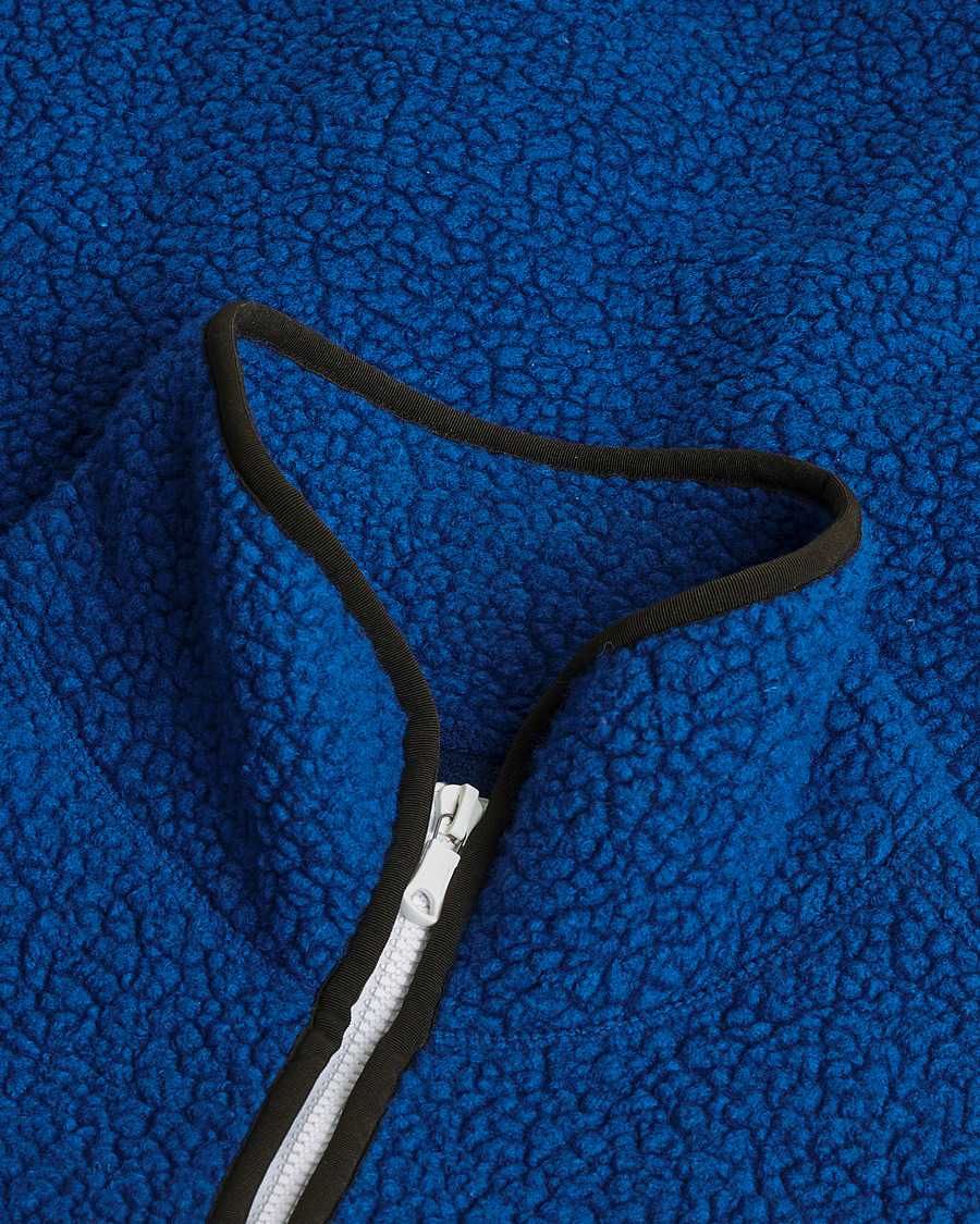 Homme | Drake's Rib BRib Bound Fleece Jacket Blue | Pre-owned | Drake's Rib BRib Bound Fleece Jacket Blue