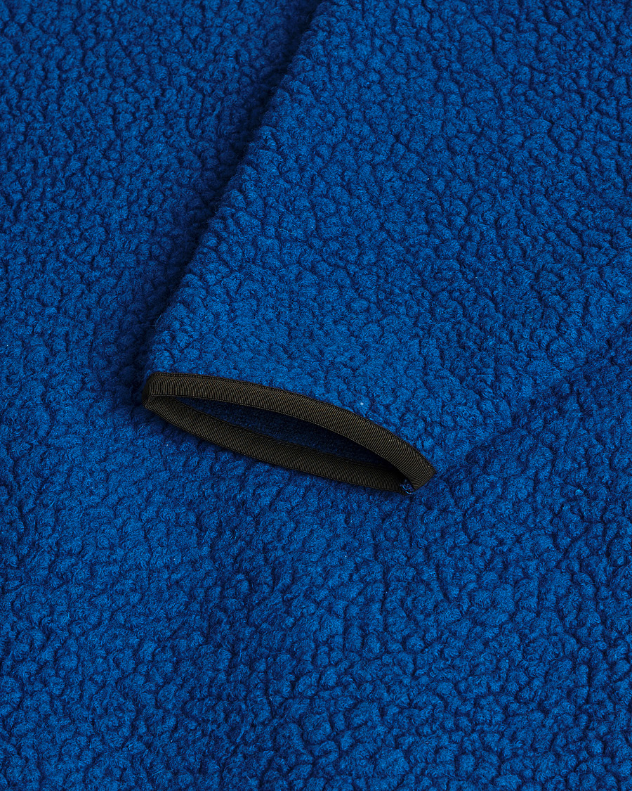 Homme | Drake's Rib BRib Bound Fleece Jacket Blue | Pre-owned | Drake's Rib BRib Bound Fleece Jacket Blue