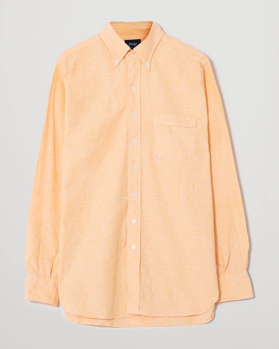 Homme | Chemises | Pre-owned | Drake's Button Down Oxford Shirt Orange 42 - L
