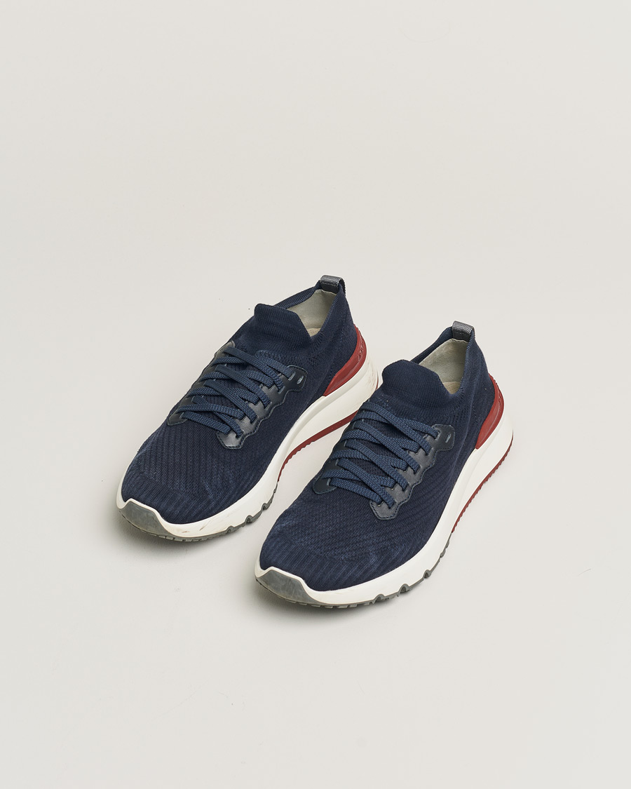 Homme | Brunello Cucinelli Mesh Running Sneakers Navy | Pre-owned | Brunello Cucinelli Mesh Running Sneakers Navy