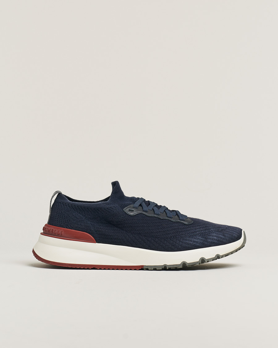 Homme | Brunello Cucinelli Mesh Running Sneakers Navy | Pre-owned | Brunello Cucinelli Mesh Running Sneakers Navy