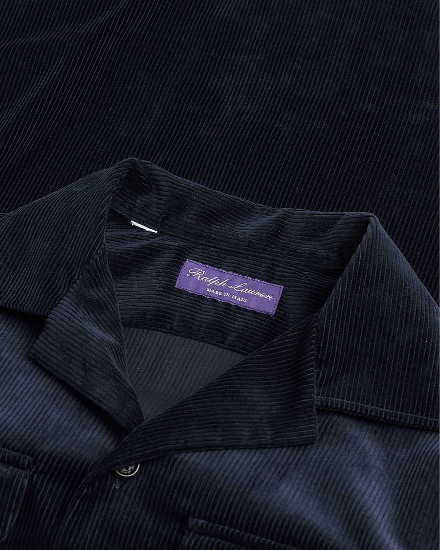 Homme | Ralph Lauren Purple Label Double Pocket Overshirt Classic Navy S | Pre-owned | Ralph Lauren Purple Label Double Pocket Overshirt Classic Navy S