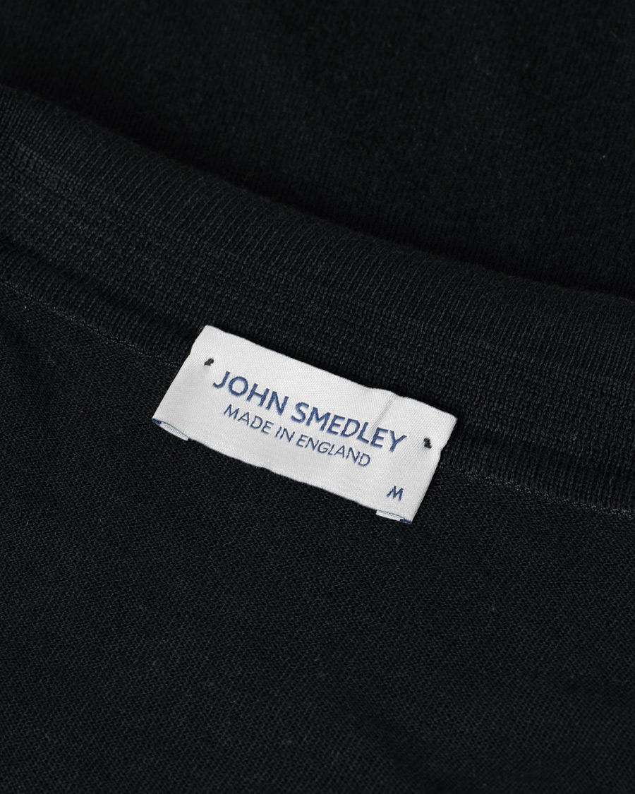 Homme | Polos | Pre-owned | John Smedley Adrian Slim Fit Sea Island Polo Black