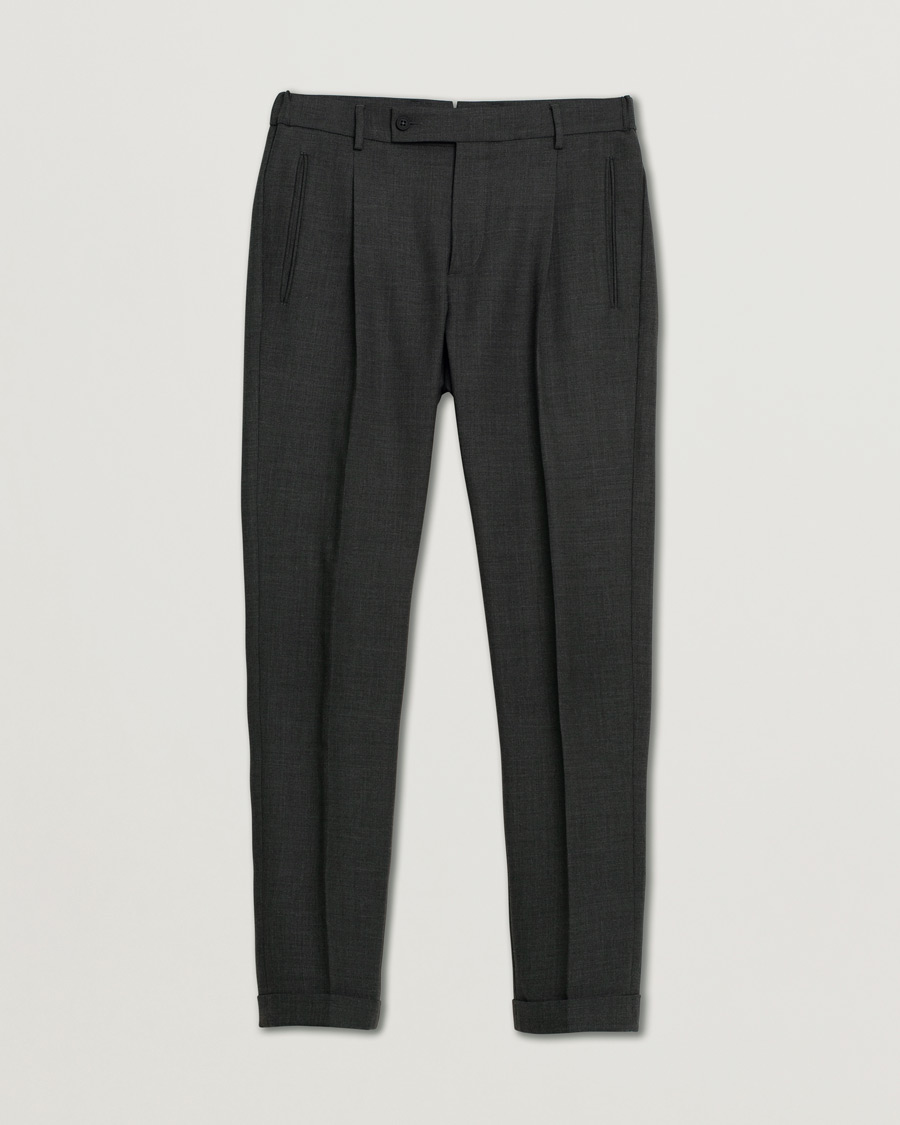 Homme | Pantalons | Pre-owned | Berwich Retro Elax Wool Trousers Dark Grey 46