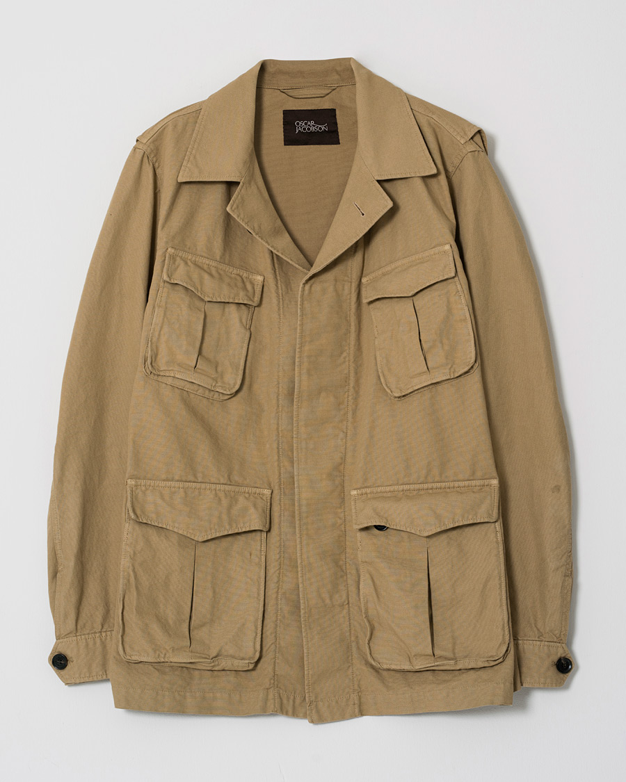 Homme | Manteaux Et Vestes | Pre-owned | Oscar Jacobson Wester Cotton Field Jacket Beige 54