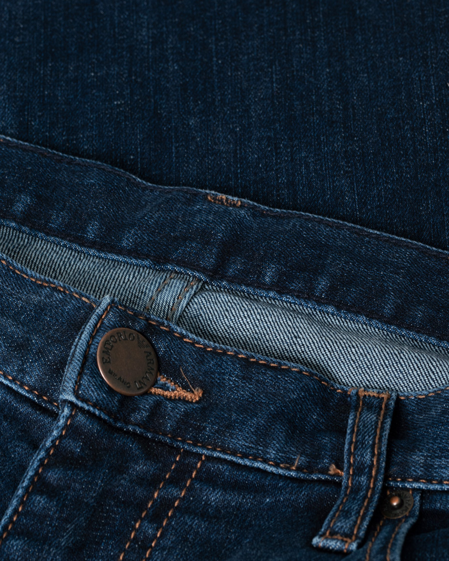 Homme | Jeans | Pre-owned | Emporio Armani Regular Fit Jeans Dark Blue W34L32