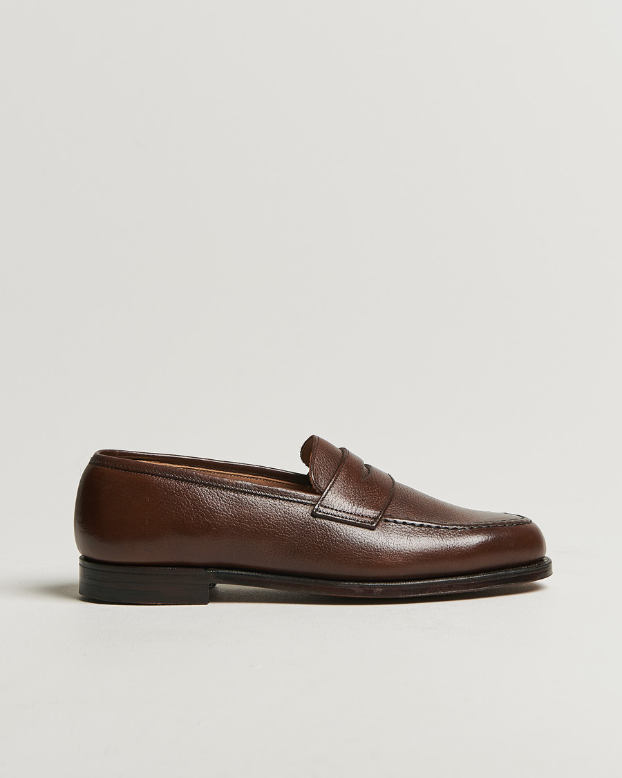 Homme | Crockett & Jones x Tärnsjö Garveri Boston Milled Grain Leather Sole Dk Brown Calf | Pre-owned | Crockett & Jones x Tärnsjö Garveri Boston Milled Grain Leather Sole Dk Brown Calf