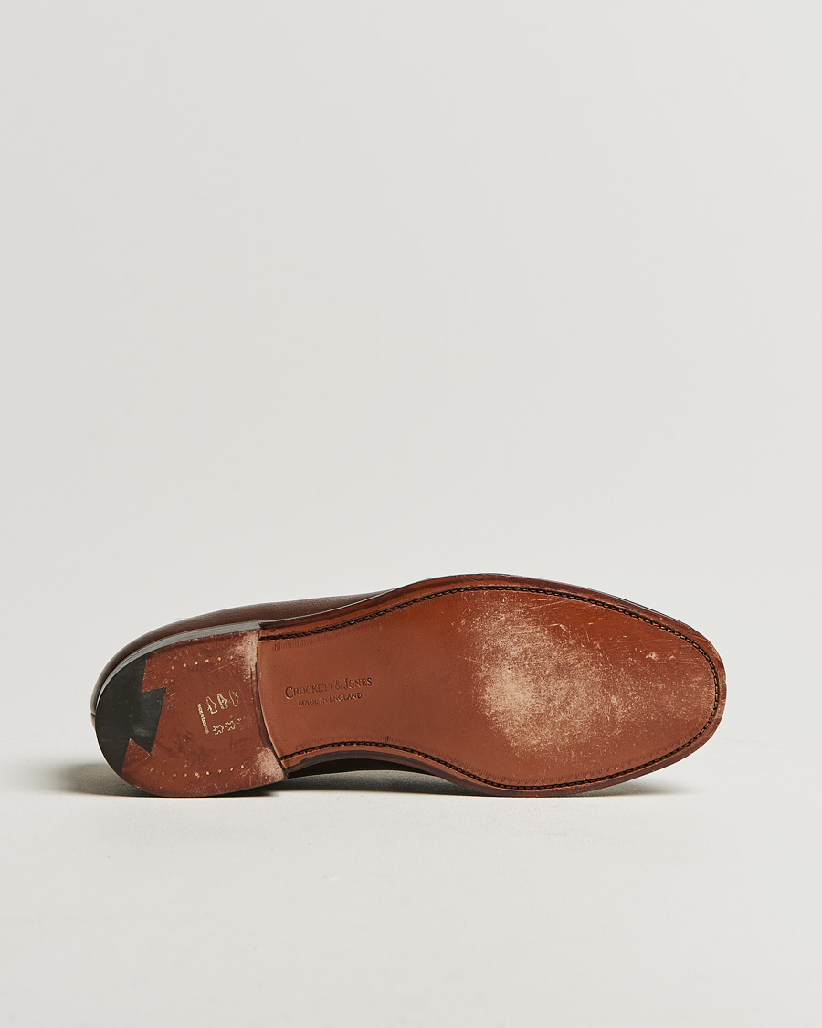 Homme | Crockett & Jones x Tärnsjö Garveri Boston Milled Grain Leather Sole Dk Brown Calf | Pre-owned | Crockett & Jones x Tärnsjö Garveri Boston Milled Grain Leather Sole Dk Brown Calf