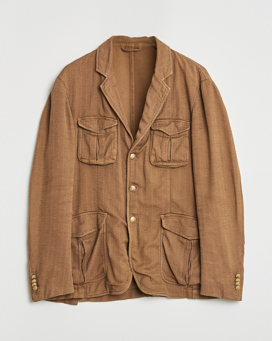 Homme | Pre-owned Blazers | Pre-owned | Altea Safari Blazer Camel Brown 52