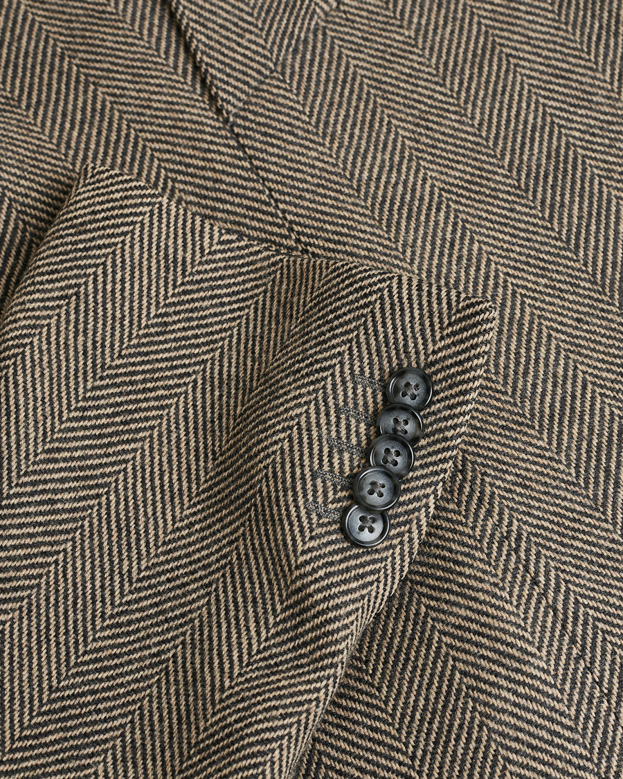 Homme | Pre-owned Manteaux Et Vestes | Pre-owned | Corneliani Cashmere Blend Herringbone Coat Brown 46