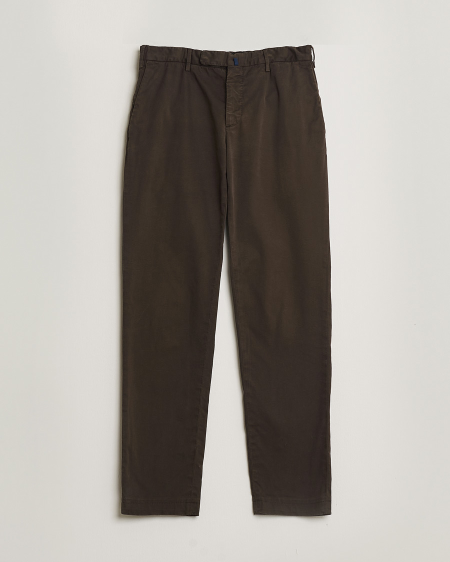 Homme | Pre-owned Pantalons | Pre-owned | Incotex Slim Fit Cotton Stretch Chinos Dark Brown 48