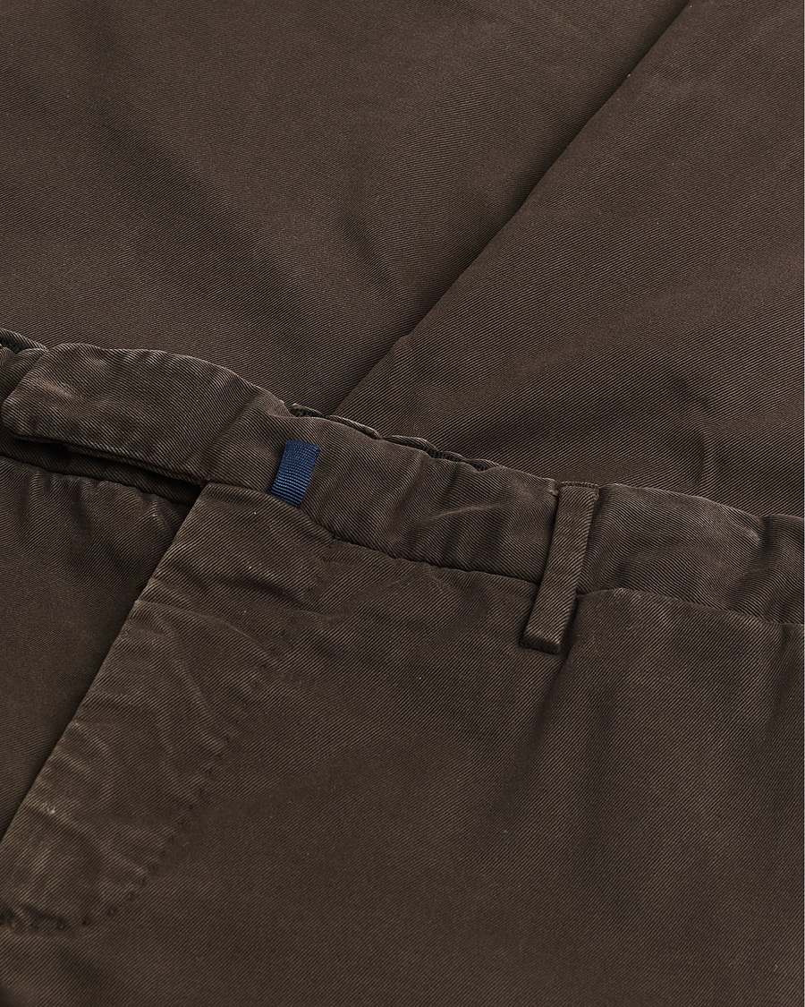 Homme | Pre-owned Pantalons | Pre-owned | Incotex Slim Fit Cotton Stretch Chinos Dark Brown 48