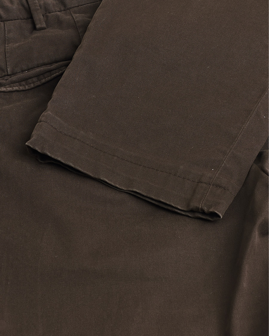 Homme | Pre-owned Pantalons | Pre-owned | Incotex Slim Fit Cotton Stretch Chinos Dark Brown 48