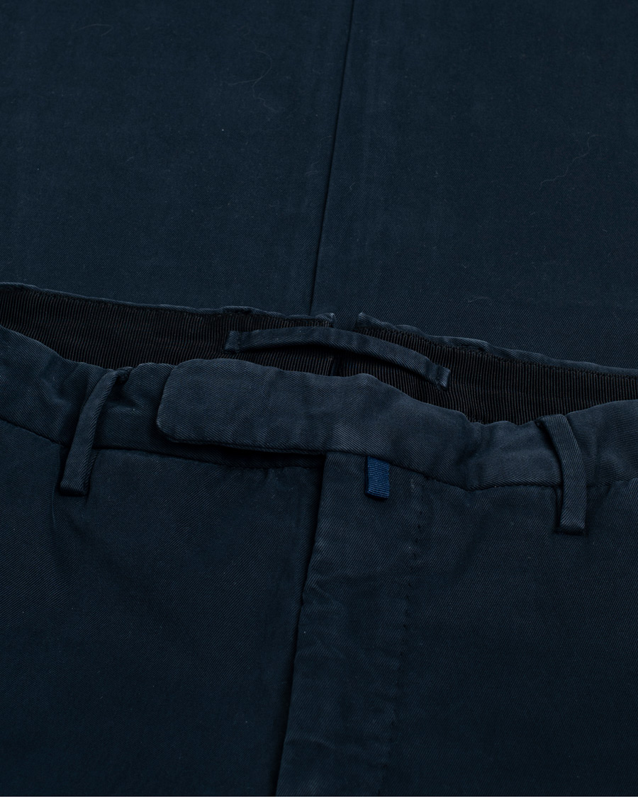 Homme | Pantalons | Pre-owned | Incotex Slim Fit Cotton Stretch Chinos Navy
