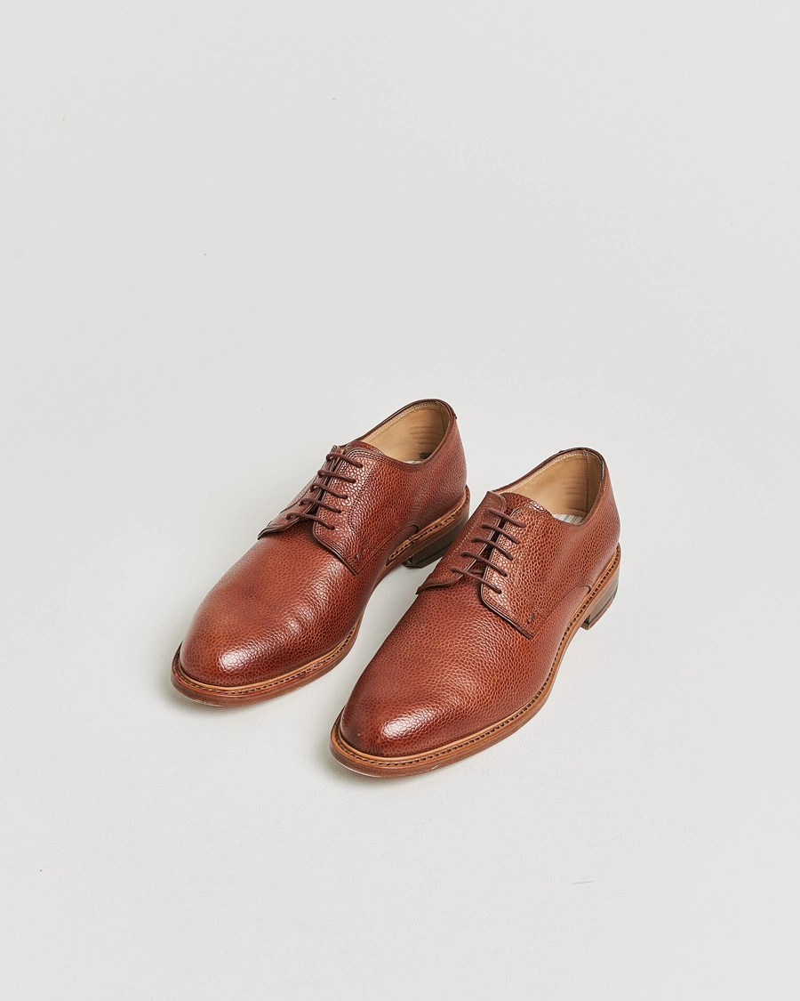 Homme | Pre-owned Chaussures cousues trépointe | Pre-owned | Paraboot Grained Leather Derby Brown UK7,5 - EU41,5