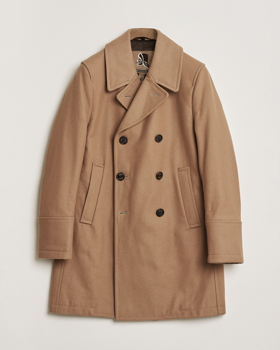 Homme | Pre-owned Manteaux Et Vestes | Pre-owned | Sealup Genova Wool Peacoat Camel 50
