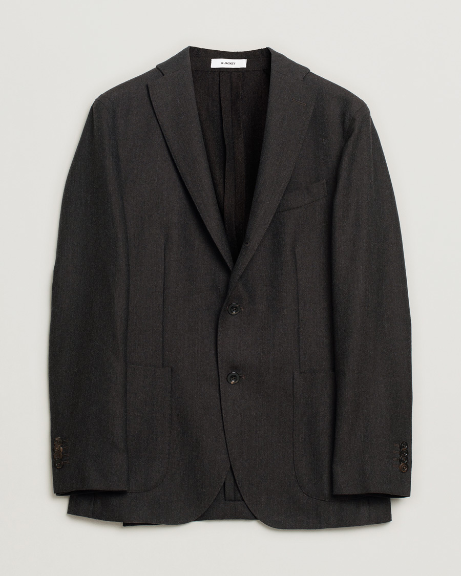 Homme | Blazers | Pre-owned | Boglioli K Jacket Wool Hopsack Blazer Dark Brown
