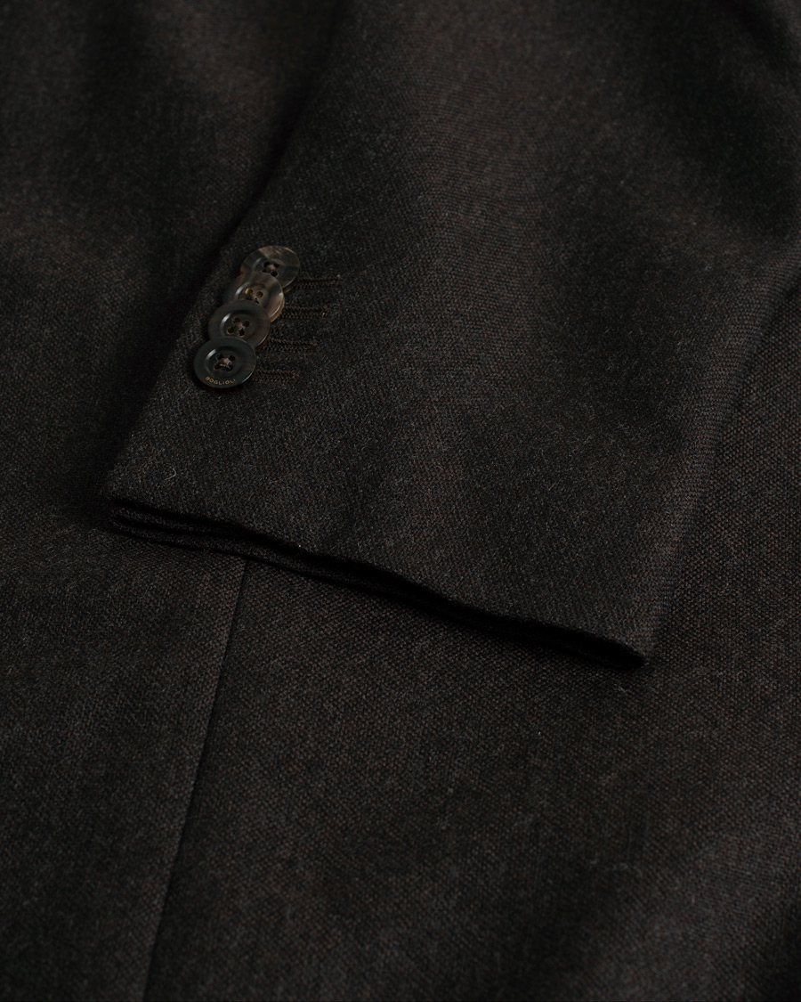 Homme | Blazers | Pre-owned | Boglioli K Jacket Wool Hopsack Blazer Dark Brown