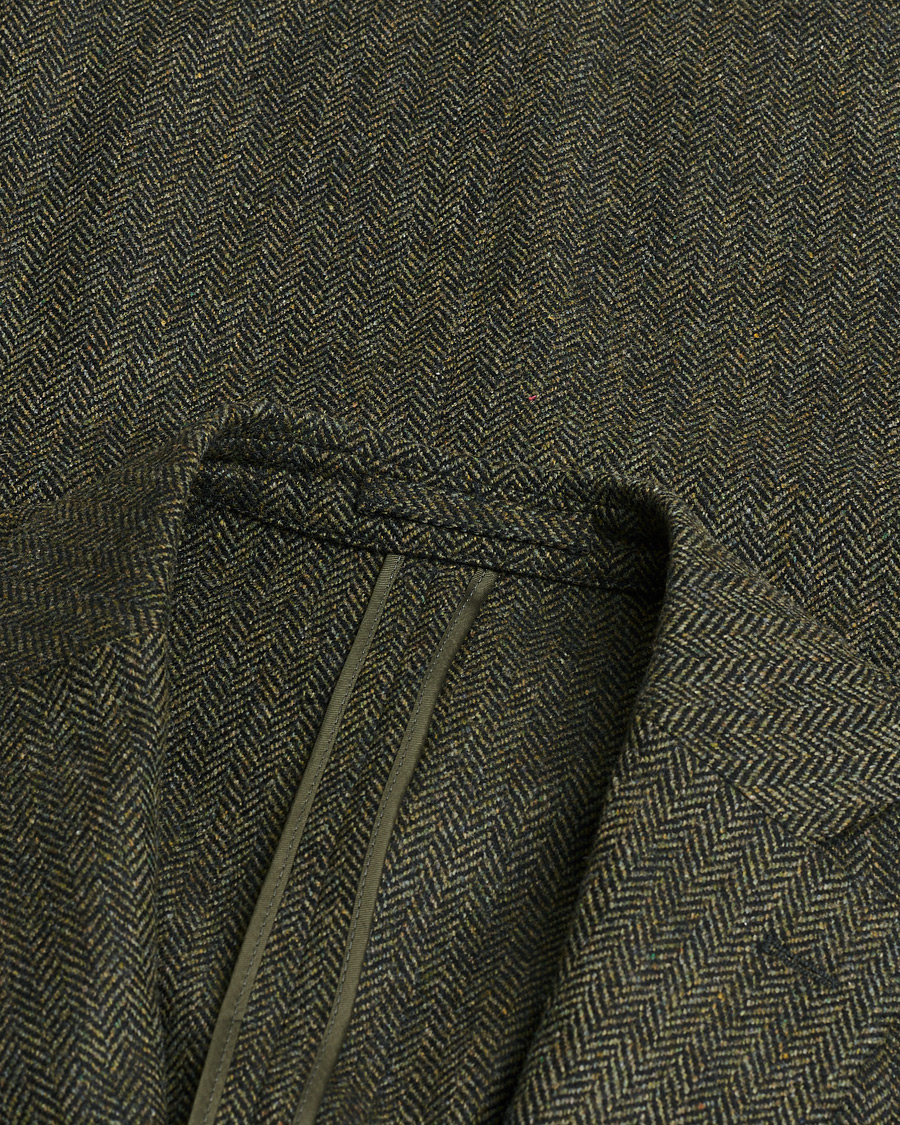 Homme | Pre-owned Blazers | Pre-owned | L.B.M. 1911 Herringbone Wool Blazer Green 52