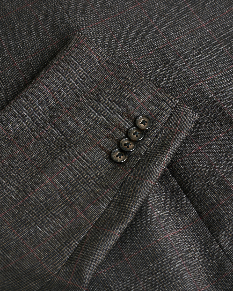Homme | Pre-owned Blazers | Pre-owned | Corneliani Check Wool Blazer Brown 50