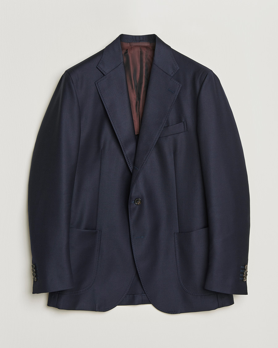 Homme | Pre-owned Blazers | Pre-owned | De Petrillo Mohair Blend Blazer Navy 52