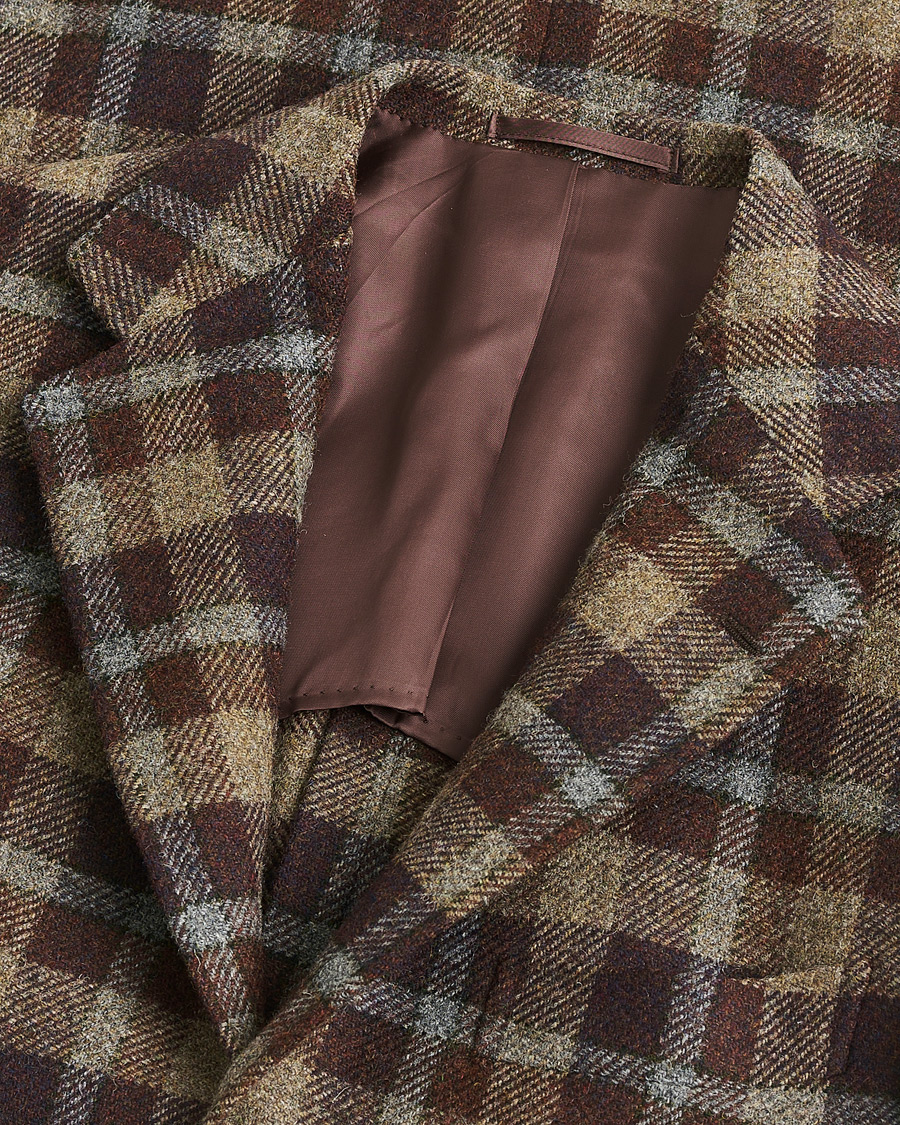 Homme | Pre-owned Blazers | Pre-owned | Ring Jacket Checked Wool Blazer Brown 50