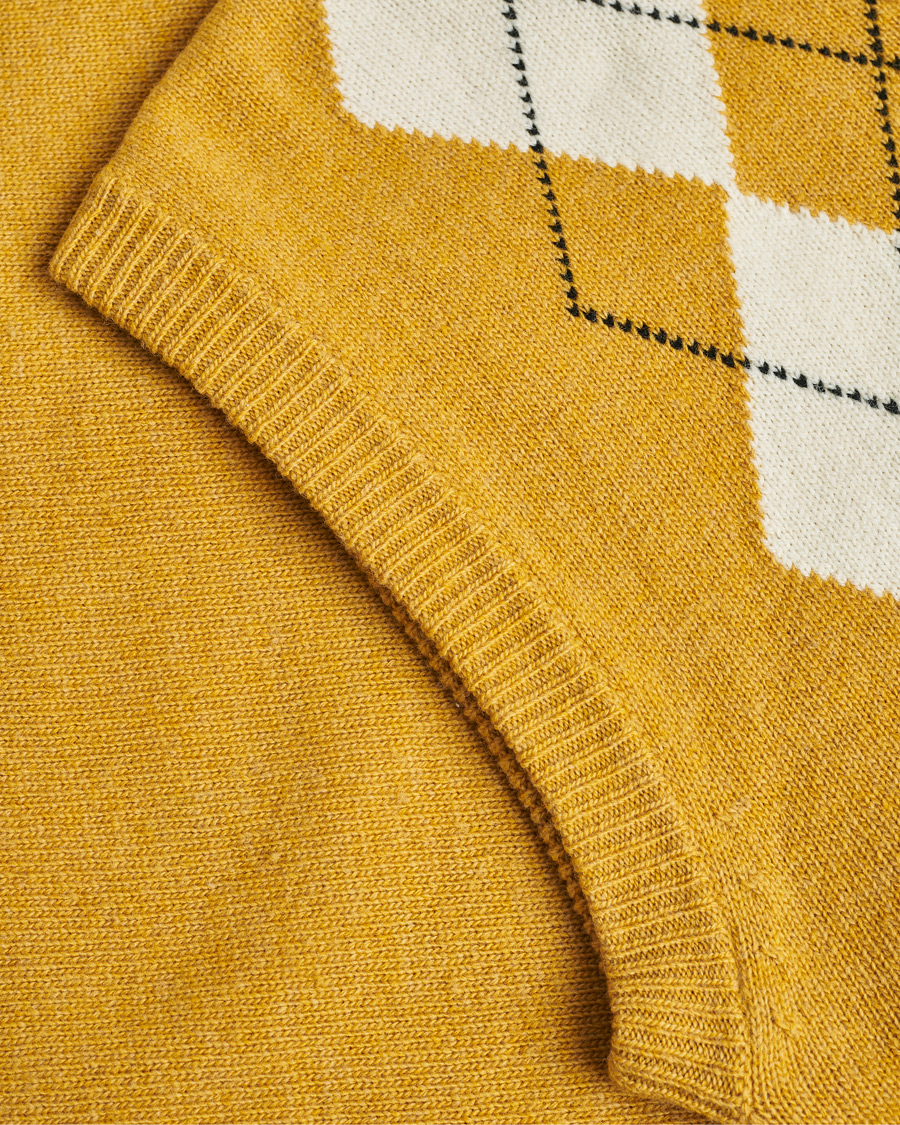 Homme | Pre-owned Pulls Et Tricots | Pre-owned | Marni Shetland Argyle Knit Vest White/Yellow 48ashmere Hoodie Beige S
