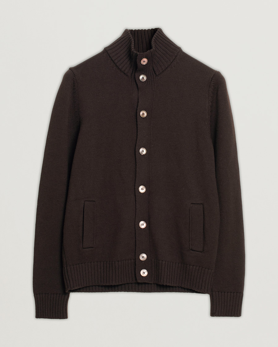 Homme | Pulls Et Tricots | Pre-owned | Gran Sasso Wool Cardigan Brown 48