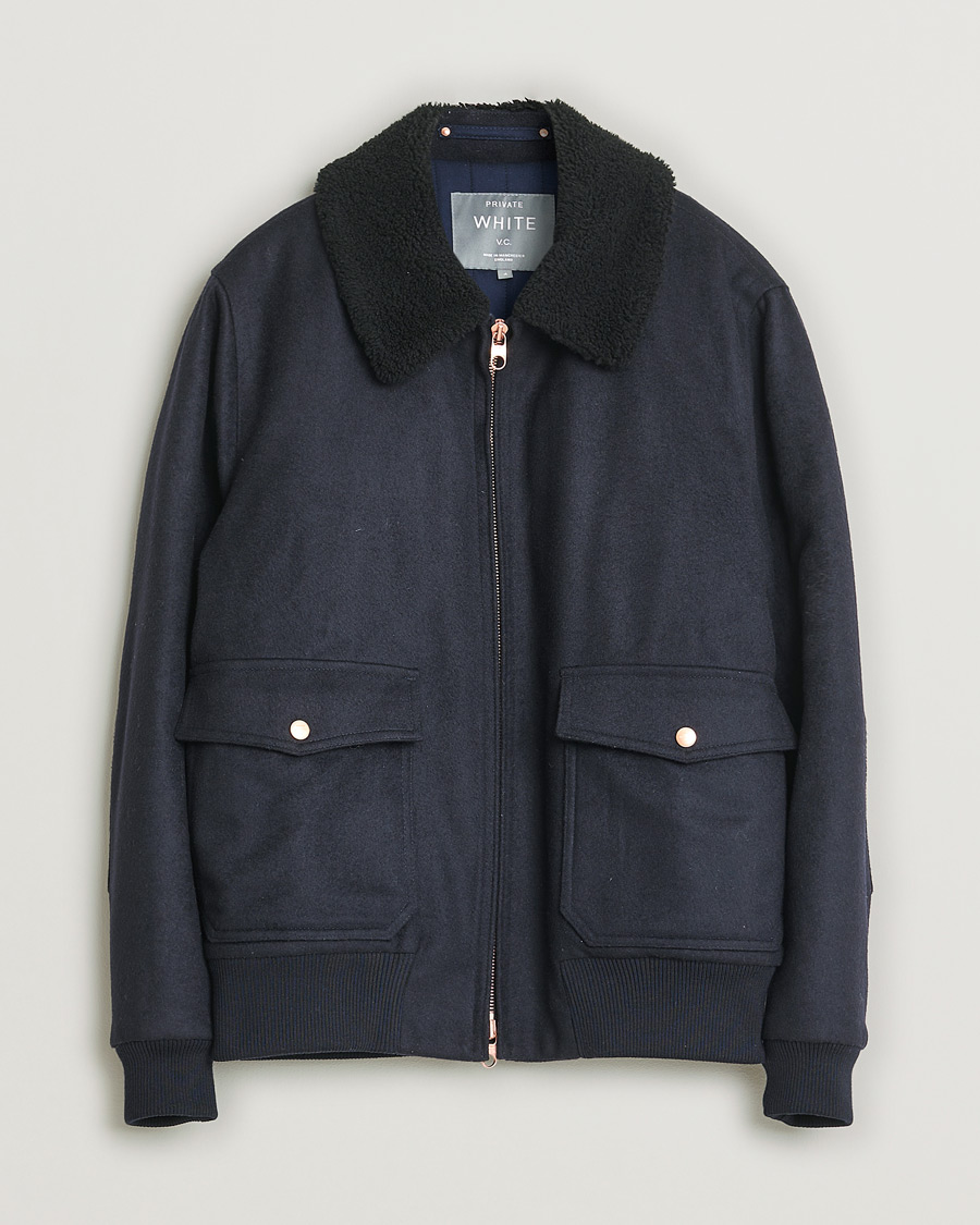 Homme | Manteaux Et Vestes | Pre-owned | Private White V.C. The Pilot's Bomber Navy