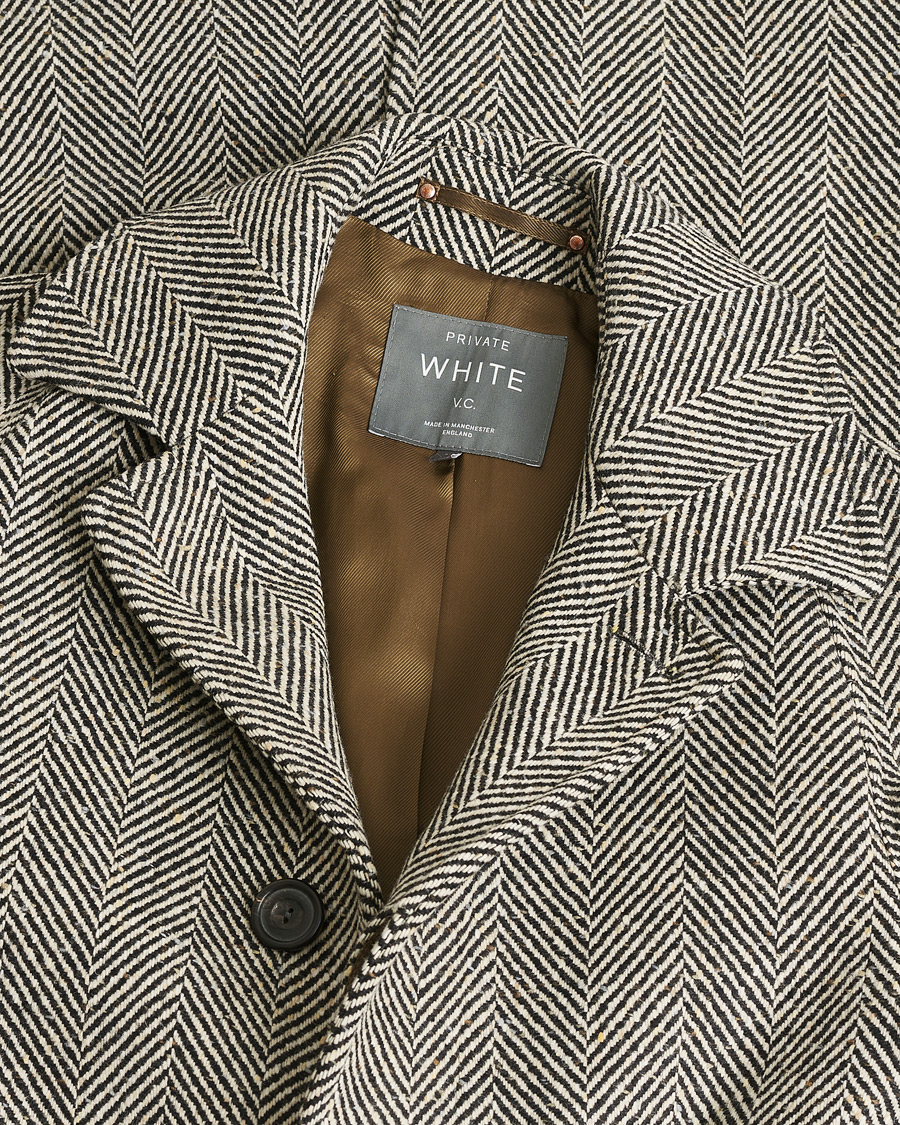 Homme | Pre-owned Manteaux Et Vestes | Pre-owned | Private White V.C. Raglan Wool Coat Black & Cream 2 - XS