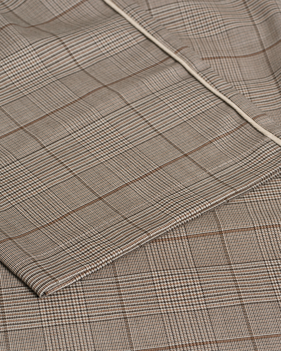 Homme | Pantalons | Pre-owned | Drôle de Monsieur Wool Drawstring Trousers Brown Check