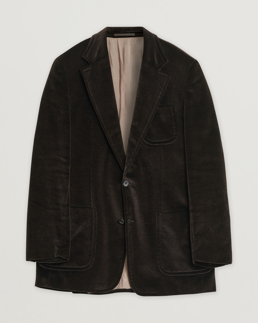 Homme | Pre-owned Blazers | Pre-owned | BOSS Velvet Blazer Brown 50