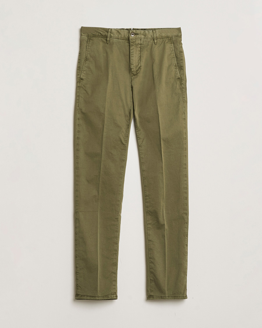Homme | Pre-owned Pantalons | Pre-owned | Incotex Slim Fit Garment Dyed Slacks Olive W29