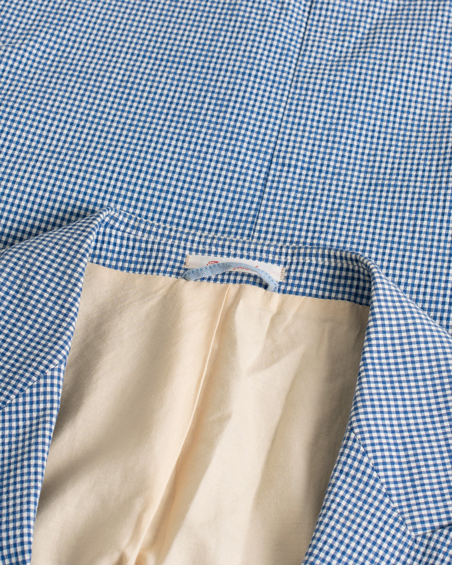 Homme | Blazers | Pre-owned | Gant Rugger The Hopsack Seersucker Checked Blazer Blue 50