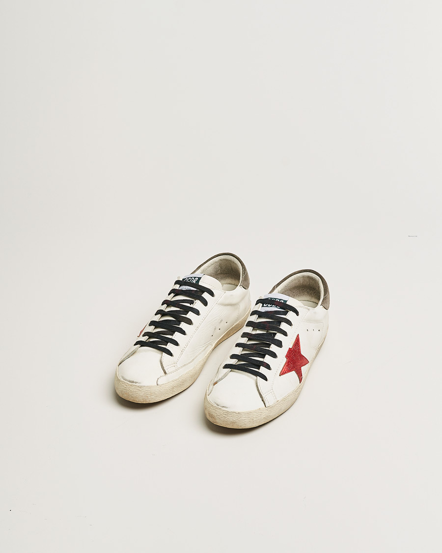 Homme | Golden Goose Deluxe Brand Super-Star Sneakers White/Red | Pre-owned | Golden Goose Deluxe Brand Super-Star Sneakers White/Red