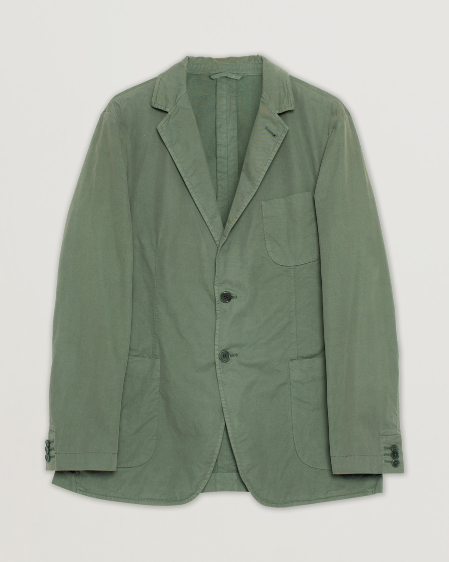 Homme | Blazers | Pre-owned | Aspesi Samuraki Washed Blazer Army Green 