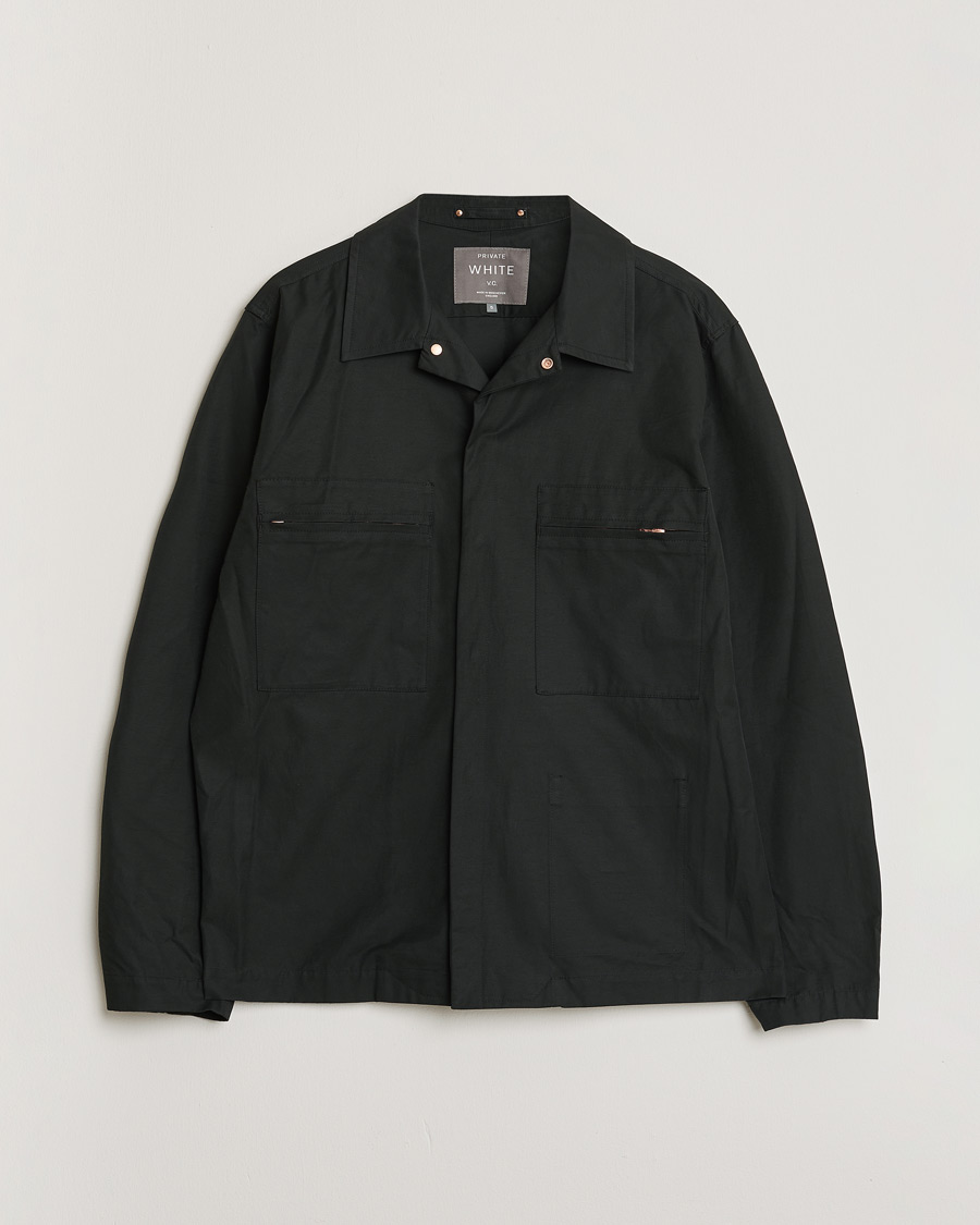Homme | Private White V.C. Overshirt Black 5 - L | Pre-owned | Private White V.C. Overshirt Black 5 - L