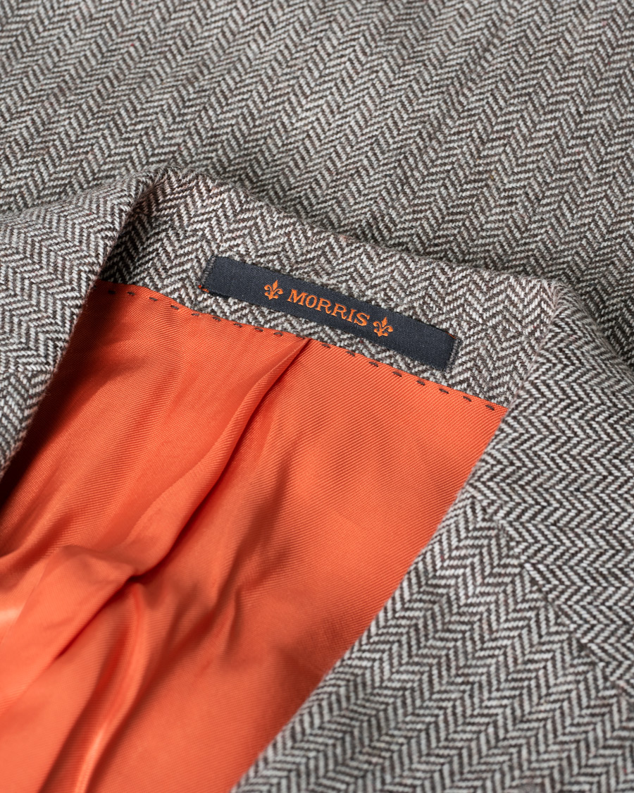 Homme | Blazers | Pre-owned | Morris Herringbone Wool Blazer Beige 50