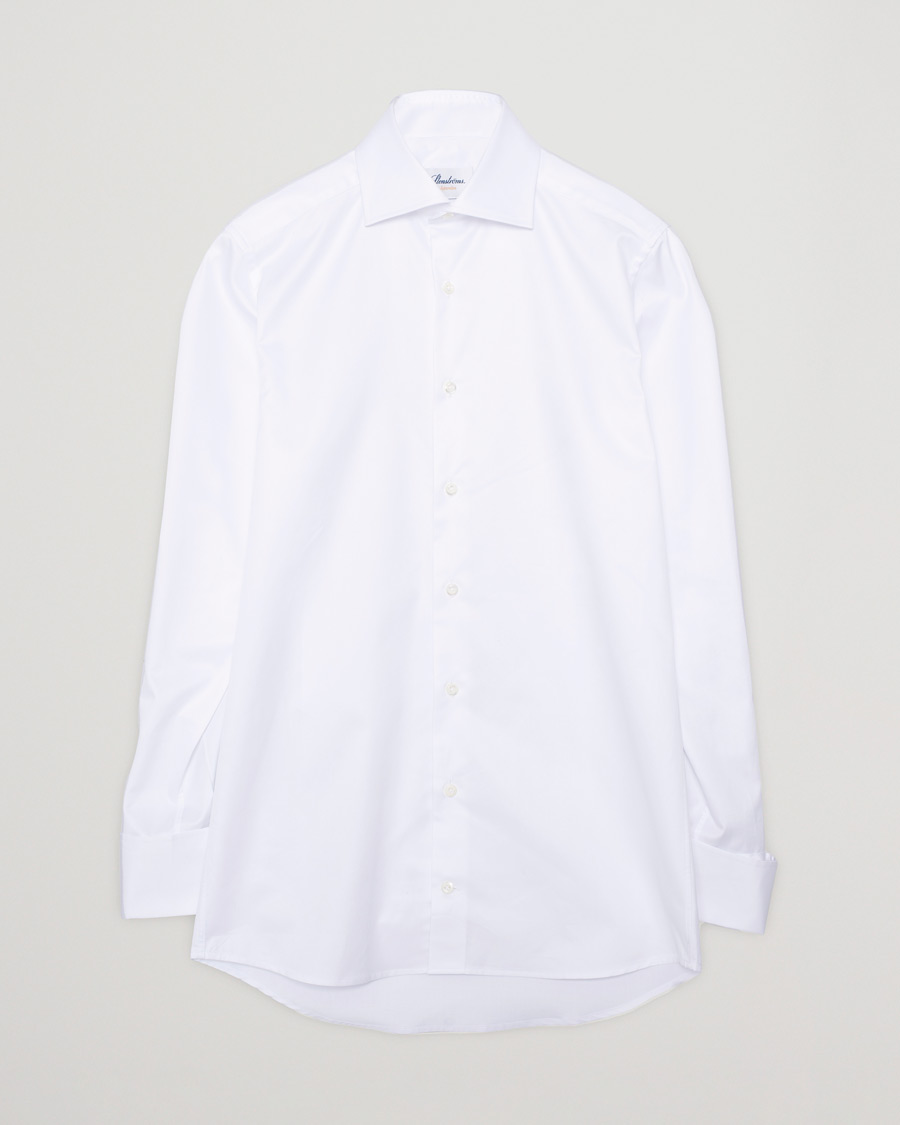 Homme | Chemises | Pre-owned | Stenströms Superslim Double Cuff Cotton Shirt White 36 - S